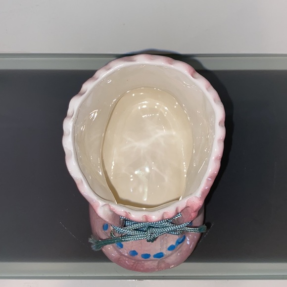 VINTAGE  Baby Bootie w/Blue Tie String Planter INARCO JAPAN - Picture 6 of 8